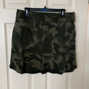 White House Black Market Camo Flounce Skirt - NWT